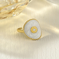 Белый 304 из нержавеющей манжеты кольца стальные эмалированные, овальные, белые, внутренний диаметр: 15~20 мм