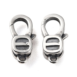 Antique Silver 925 Thailand Sterling Silver Lobster Claw Clasps, Antique Silver, 11x5x3.5mm, Hole: 0.9mm