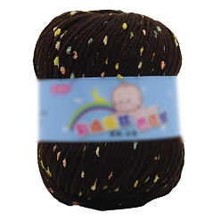 Кокосово-Коричневый Полиэфирная пряжа, твидовая пряжа, для свитера-шапки, для вязания крючком принадлежности, кокосового коричневый, 2 мм, около 85.30 ярдов (78 м) / моток