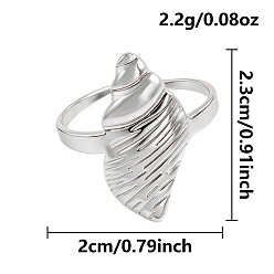 Нержавеющая Сталь Цвет 304 открытые кольца манжеты из нержавеющей стали, форма раковины, цвет нержавеющей стали, 23 мм, внутренний диаметр: 20 мм