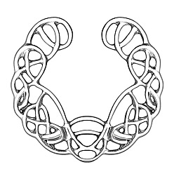 Нержавеющая Сталь Цвет Зажим-цветок из нержавеющей стали на кольцах для сосков, кольца для сосков без перфорации, цвет нержавеющей стали, внутренний диаметр: 17 мм