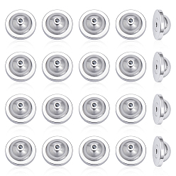 Платина 24 шт. Латунные гайки для ушей, шляпа, платина, 8x4 мм, отверстие : 0.7 мм