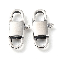 Античное Серебро 925 застежки-когти из таиландского стерлингового серебра, запирать, с печатью 925, античное серебро, 14.5x7x2.5 мм, отверстие : 2.5x3 мм