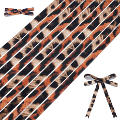 (52) Непрозрачная лаванда 2 рулоны 2 цветные леопардовые бархатные ленты, для упаковки подарков, изготовление банта, разноцветные, 3/8 дюйм (10 мм)