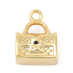 Настоящее золото 18K Латунные подвески, без кадмия, без никеля и без свинца, прелести мешков, реальный 18 k позолоченный, 11.5x9x5.5 мм, отверстие : 1.4 мм