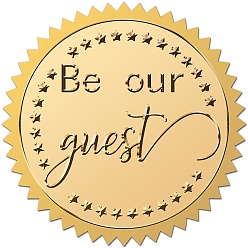 Слово Пластиковые самоклеящиеся наклейки с тиснением из золотой фольги, стикер украшения медали, слово, 5x5 см