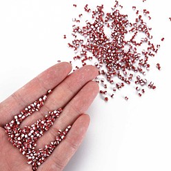 Crimson 8/0 Glass Seed Beads, Opaque Colours Seep, Crimson, 3mm, hole:1mm