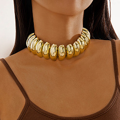 Oval Ожерелья из сплава и пластика CCB, овальные, 14.76 дюйм (37.5 см), удлинитель 55мм