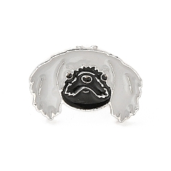 Собака Эмалированная булавка с латунными защелками-бабочками, значок сплава для одежды рюкзака, пекинес, 16.5x24.5x10 мм