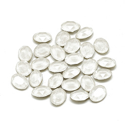 Кристалл Сделай сам указал назад k 9 стеклянные кабошоны со стразами, случайное цветное покрытие, стиль мокко, граненые, овальные, кристалл, 8x6x3.5 мм