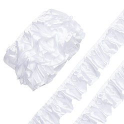 Белый 5 ярдов атласных лент, аксессуары для одежды, белые, 3-1/4 дюйм (82 мм)