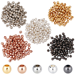 (52) Непрозрачная лаванда 1000шт 5 цвета стойка покрытие латунные бусины, долговечный, круглые, разноцветные, 2 мм, отверстие : 0.8 мм, 200 шт / цвет