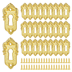 Золотой 20шт. винтажные таблички с ключами из цинкового сплава, розетки замка, с винтом 40 шт., золотые, 44.5x22.5x2.5 мм