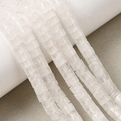 Quartz Crystal Natural Quartz Crystal Beads Strands, Rock Crystal, Heishi Beads, Flat Round/Disc, 6x3~3.5mm, Hole: 0.8mm, about 54~55pcs/strand, 7.38''~7.54''(18.75~19.15cm)