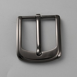 Bronze Boucles de barre centrale en alliage de ceinture, rectangle, gris anthracite, 62x52x9mm