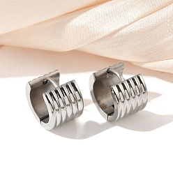 Нержавеющая Сталь Цвет 304 серьги-кольца из нержавеющей стали с эффектом полировки, цвет нержавеющей стали, 13x9 мм