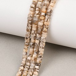 Полевой Шпаты Натуральный полевой шпат, граненые, шестиугольник, 4x4x2~2.5 мм, отверстие : 0.9 мм, около 156 шт / нитка, 15.24'' (38.7 см)