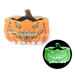 Тыква Светящаяся заколка-коготь из ПВХ на тему Хэллоуина, аксессуары для волос для женщин и девочек, тыква, 46x68x52.5 мм