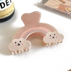 Розовый Заколки для волос в форме когтей из ацетата целлюлозы, аксессуары для волос для женщин и девочек, радуга, туманная роза, 60x105 мм