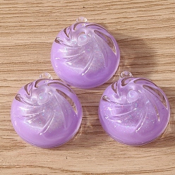 Лиловый 10Подвески из полупрозрачной смолы в форме еды, очаровательные булочки с начинкой на пару, сирень, 28x24 мм, 10 шт / комплект