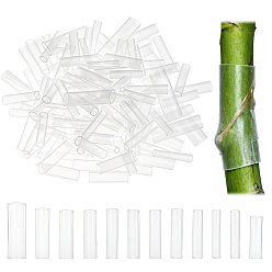Claro 360 piezas 12 estilos estacas de jardín de metal resistentes, palitos para plantas recubiertos de silicona, planta apoya escalada, para tomates, pepino, enrejado vegetal, tubo, Claro, 24~41x4~11 mm, 30 piezas / estilo