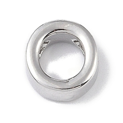 Letter O Латунные подвески, без кадмия, без никеля и без свинца, письмо амулеты, платина, Письмо O, 8.5x7.5x3 мм, отверстие : 1.5 мм