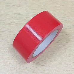 Red Polyethylene & Gauze Adhesive Tapes for Fixing Carpet, Bookbinding Repair Cloth Tape, Flat, Red, 5cm, 25m/roll