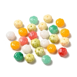 (52) Непрозрачная лаванда Резные бусины из синтетического коралла, окрашенные, цветок, разноцветные, 10.5~11x6~7 мм, отверстие : 1.4~1.5 мм