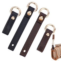 (52) Непрозрачная лаванда 4 шт. 2 цвета искусственной кожи подвесные застежки, с D-образными кольцами из сплава, для аксессуаров для замены сумок, золотые, разноцветные, 95x19.5x12 мм, внутренний диаметр: 13x8.5 мм, 2 шт / цвет