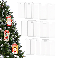 Прозрачный Прозрачные акриловые большие подвески, заготовки прямоугольные прелести, прозрачные, 89.5x50x2 мм, отверстие : 6x16 мм, 15 шт / коробка