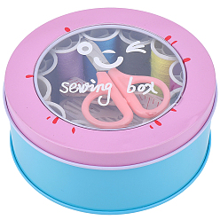 (52) Непрозрачная лаванда 1Набор инструментов для вязания своими руками, включая провод, нитевдеватель, игла, ножницы, разноцветные, 50x15.5x3 мм