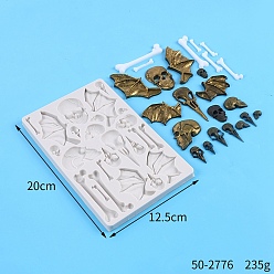 Gainsboro DIY Silicone Molds, Resin Casting Molds, For UV Resin, Epoxy Resin Jewelry Making, Gainsboro, 200x125mm