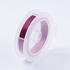 Violeta Rojo Medio Alambre de cobre redondo para hacer joyas, rojo violeta medio, 0.3 mm, sobre 100 m / rollo