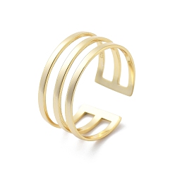 Золотой 925 открытые манжеты из стерлингового серебра, многослойные полые кольца для женщин, золотые, 8 мм, регулируемый