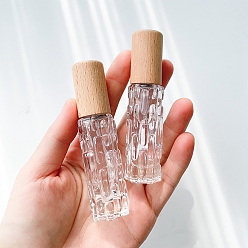 Прозрачный Стеклянные распылители с насосом, многоразовый флакон духов, прозрачные, 2.3x9.4 см, емкость: 10 мл (0.34 жидких унций)