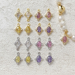 (52) Непрозрачная лаванда Подвески латунные горный хрусталь, овальные амулеты, разноцветные, 12x8.5x2 мм, отверстие : 1 мм