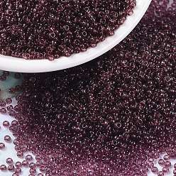 (RR153) Dark Smoky Amethyst Миюки круглые бусины рокайль, японский бисер, 15/0, (rr 153) темный дымчатый аметист, 1.5 мм, отверстие : 0.7 мм, Около 5555 шт / 10 г