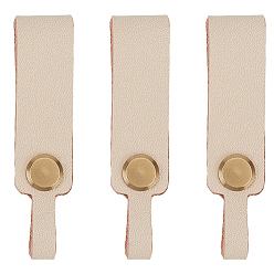 Античный Белый 3 шт. брелоки из коровьей кожи, золотые, старинный белый, 66x15.5x10 мм