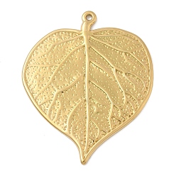 Настоящее золото 18K 304 из нержавеющей стали большие кулоны, лист, ионное покрытие (ip), реальный 18 k позолоченный, 56x46x2 мм, отверстие : 2 мм