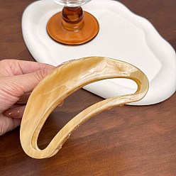 (932FM) Темно-синий аква-матовый с подкладкой Заколки для волос в форме когтей из ацетата целлюлозы, аксессуары для волос для женщин и девочек, банан, темно-золотистые, 1 мм