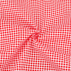 Red Polyester Fabric, Clothing Accessories, Tartan Pattern, Red, 2000x1605x0.1mm