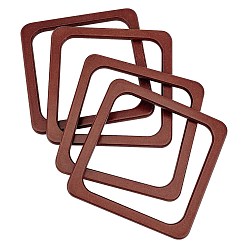 Седло Коричневый Замена деревянных квадратных ручек, для сумок ручной работы сумочки ручки портмоне, седло коричневый, 14x14x1 см, Внутренний размер: 11.5x11.5 см