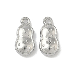 Peanut 304 подвески из нержавеющей стали, арахис, 14.5x7x3.5 мм, отверстие : 1.5 мм