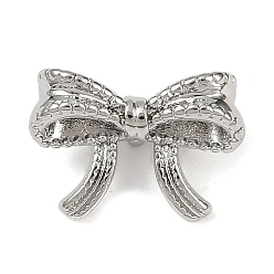 Платина Латунные подвески, без кадмия, без никеля и без свинца, бантом прелести, платина, 9.5x13.5x7 мм, отверстие : 1.6 мм