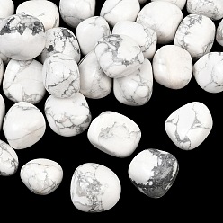 Howlite Natural Howlite Beads, Tumbled Stone, Nuggets, No Hole/Undrilled, Vase Filler Gems, 20~35x22~40x14~27mm
