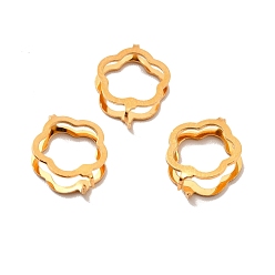 Golden 304 Stainless Steel Snap on Bails, Plum Blossom, Golden, 12x10x3.5mm, Pin: 0.9mm