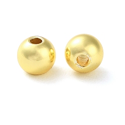 Настоящее золото 18K Рейка из латунной проставки, долговечный, без свинца и без кадмия, круглые, реальный 18 k позолоченный, 5x4 мм, отверстие : 1.5 мм