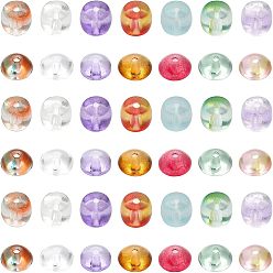Mixed Color 280pcs 14 Style Transparent Glass Beads, Barrel & Abacus/Disc, Mixed Color, 7.5~8.5x4.5~6mm, Hole: 1.5~1.6mm, 20pcs/style