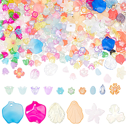 (52) Непрозрачная лаванда Акриловые бусины, пластиковые крышки из бисера, разнообразные, разноцветные, 7.5~36x7.5~29x3.5~33 мм, отверстие : 1.4~2 мм