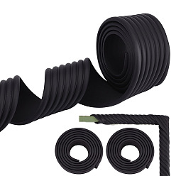 Черный Бампер из нитрилбутадиеновой резины, для мебели от острых углов, чёрные, 85x7 мм, 2 м / шт